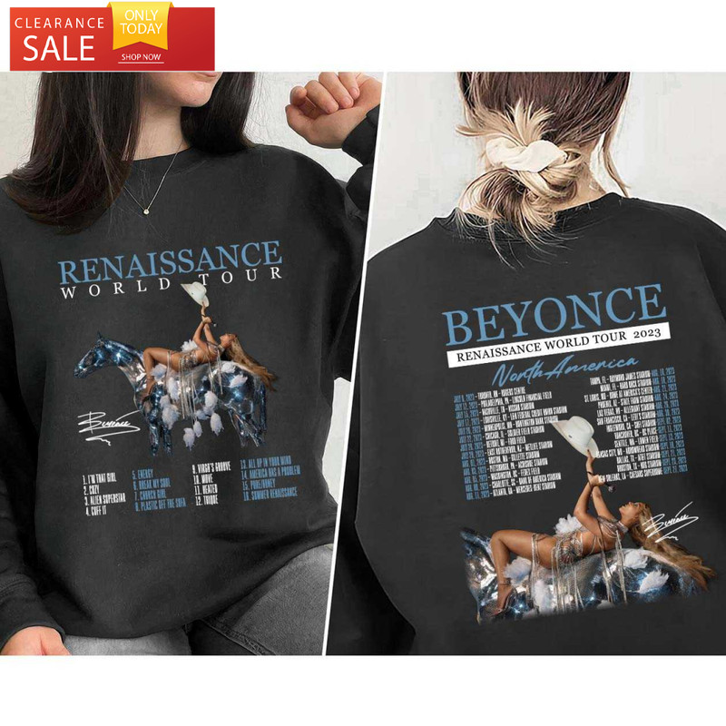Renaissance World Tour Beyonce Tshirt Printed 2 Sides - Happy Place for Music Lovers.jpg
