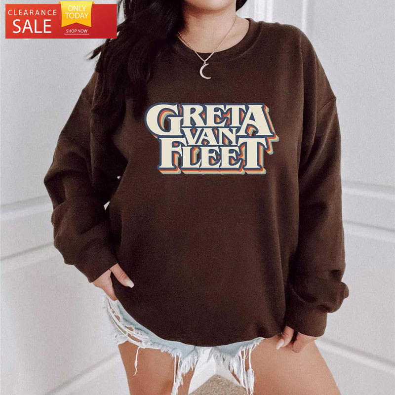 Retro Greta Van Fleet Shirt Dream In Gold Tour 2023 Sweatshirt - Happy Place for Music Lovers.jpg