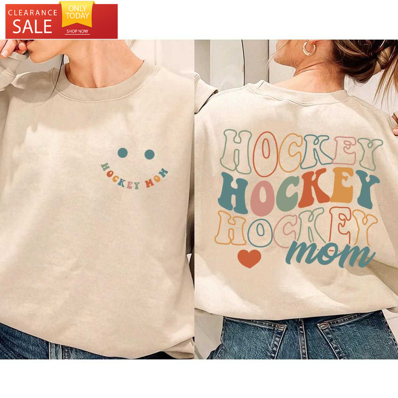Smiley Face Hockey Mom Sweatshirt Funny Hockey Mom Shirts - Happy Place for Music Lovers.jpg