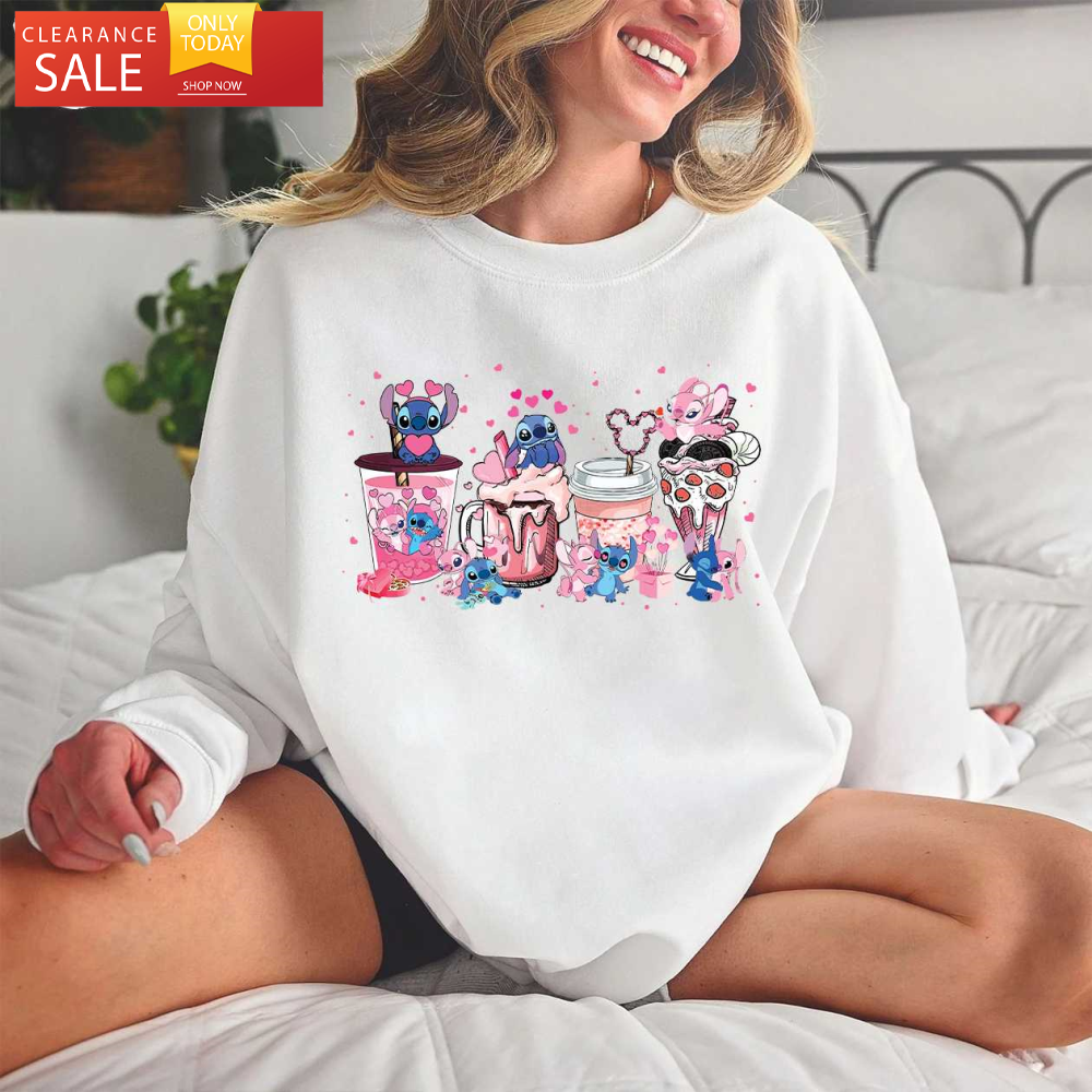 Stitch and Angel Kissing Valentines Day Tees Cute Valentines Ideas - Happy Place for Music Lovers.jpg