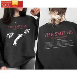 the queen is dead sweatshirt printed 2 sides the smiths band album happy place for music lovers