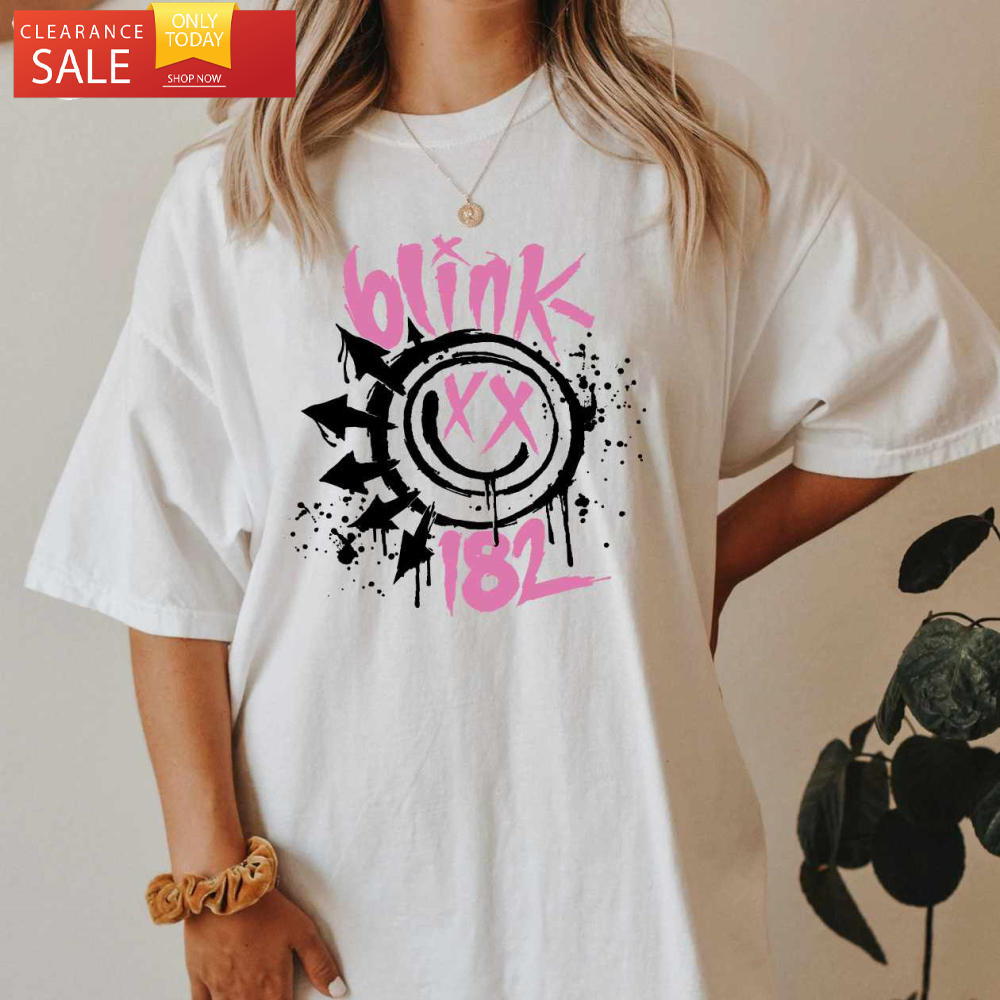 Vintage Blink 182 T Shirt Arrow Smiley Unisex Tee - Happy Place for Music Lovers.jpg