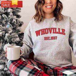 whoville sweatshirt, vintage grinch christmas shirt, christmas gift ideas happy place for music lovers