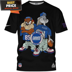 New York Giants Tasmanian Devil Bugs Bunny Football Fan TShirt, Nfl Giants Gifts  Best Personalized Gift  Unique Gifts I