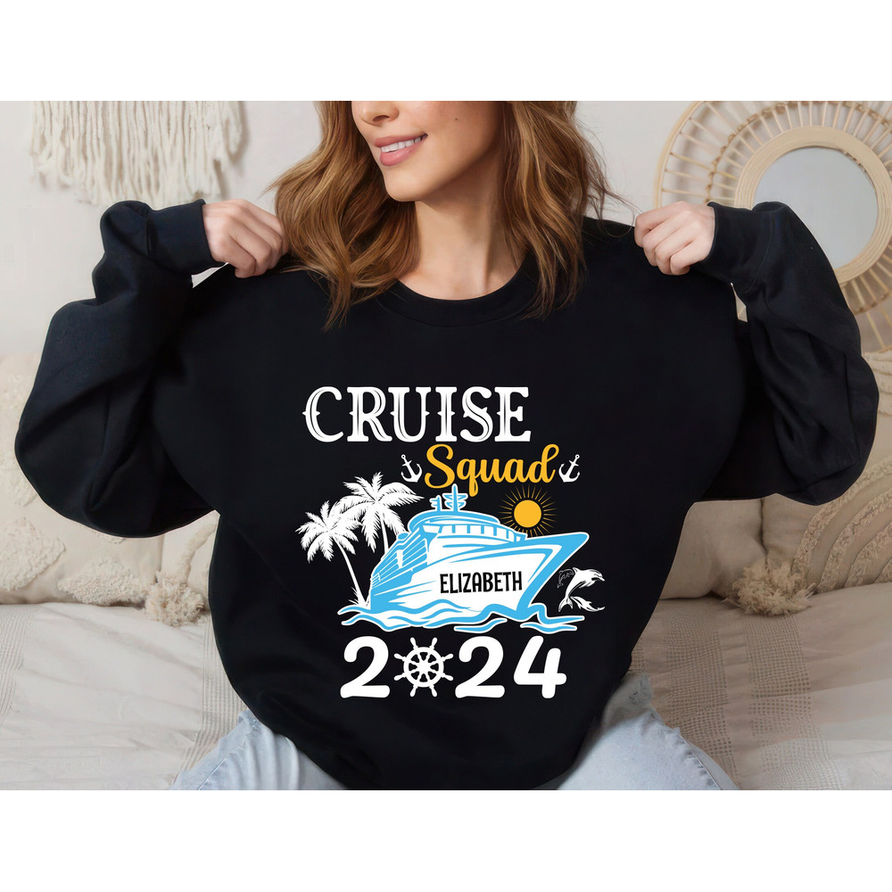 Custom Cruise Squad 2024 Sweatshirt, Cruise Squad Unisex Sweatshirt, Cruise Crew Group Sweatshirt, Personalized Family Cruise Matching Shirt.jpg