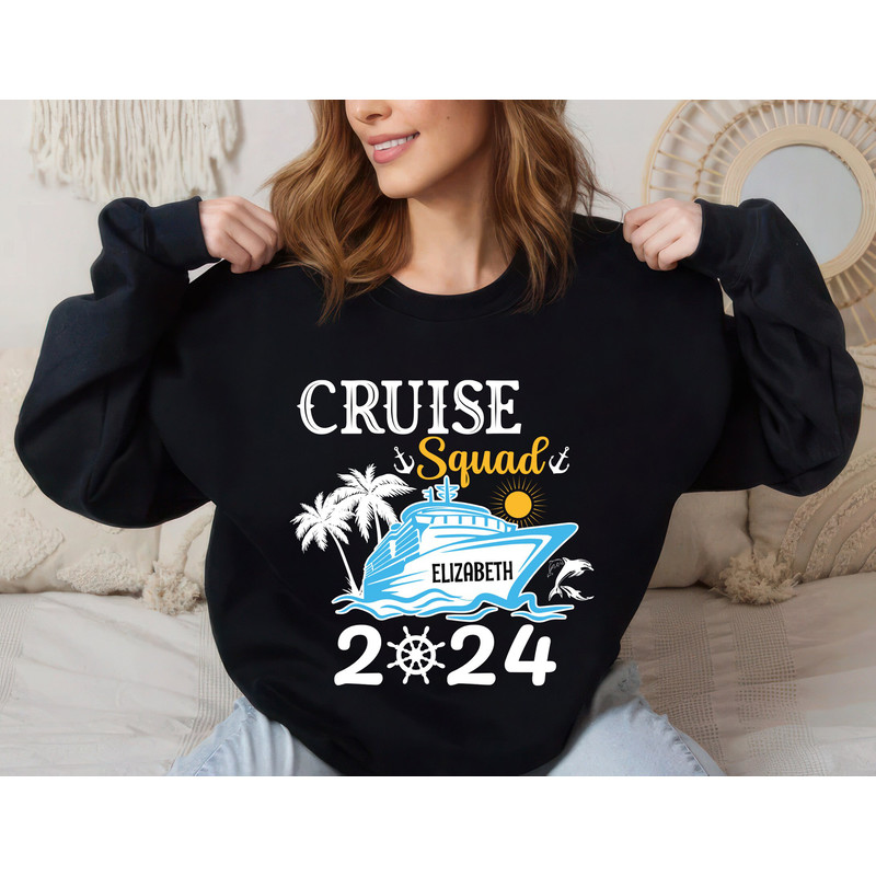 Custom Cruise Squad 2024 Sweatshirt, Cruise Squad Unisex Sweatshirt, Cruise Crew Group Sweatshirt, Personalized Family Cruise Matching Shirt.jpg