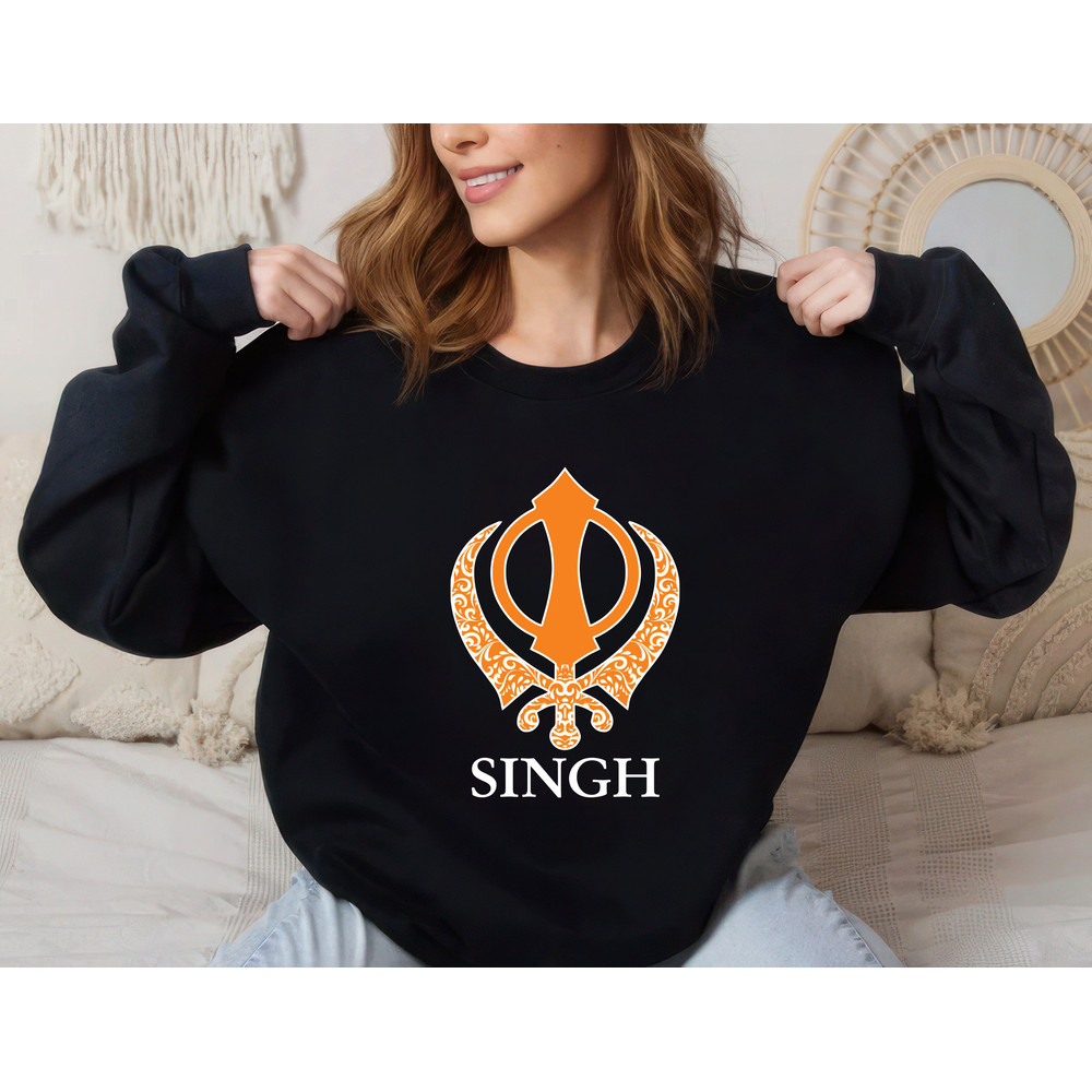 Khanda Khalsa Panth Sweatshirt, Punjabi Sweatshirt, Sikhism Unisex Sweater, Proud Sikh Khanda Sweatshirt, Khanda Shirt.jpg