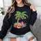 Tropical Christmas Sweatshirt, Beach Unisex Sweatshirt, Aloha Holiday Sweater, Florida Xmas Palm Tree Shirt, Hawaiian Christmas Family Shirt.jpg