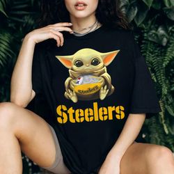 Baby Yoda Hug Pittsburgh Steelers Shirt,NFL shirt, Super Bowl shirt, Sport shirt, Shirt NFL, Superbowl