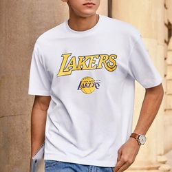 Basketball Shirt New Era NBA La Lakers White,NFL shirt, Super Bowl shirt, Sport shirt, Shirt NFL, Superbowl