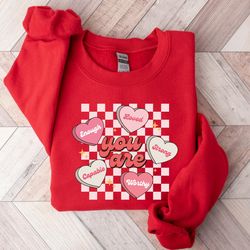 Cute Valentines Sweatshirt, Be Mine Sweatshirt, Valentines Day, Conversation Hearts Shirt, I Love You Shirt, Heart Candy