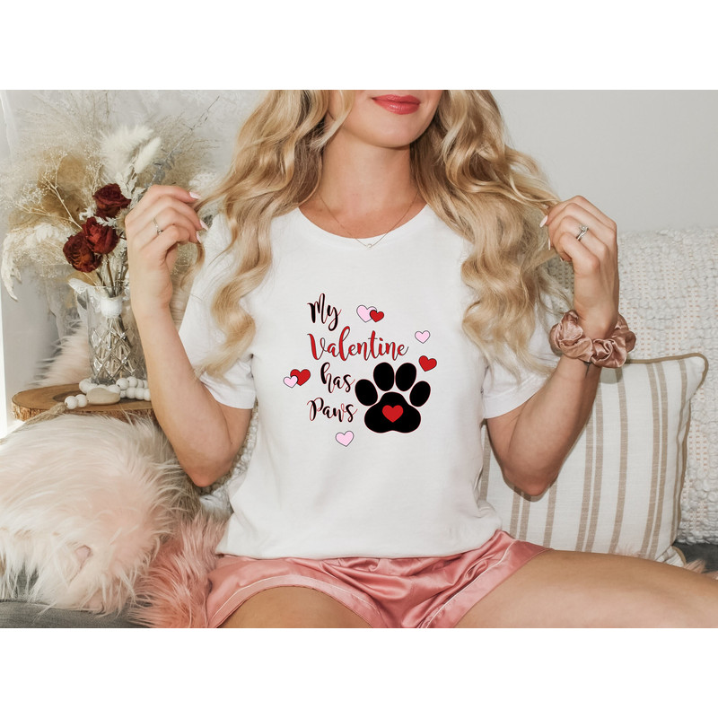 My Valentine Has Paws Shirt, Pet Lover Valentines Day Shirt, My Dog Is My Valentine, My Cat Is My Valentine, Dog Mom Shirt, Cat Mom Shirt 10.jpg