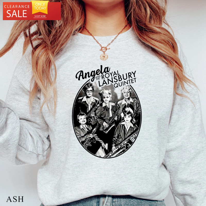 Angela Lansbury Band Shirt, Jessica Fletcher, Murder She Wrote Sweatshirt - Happy Place for Music Lovers.jpg