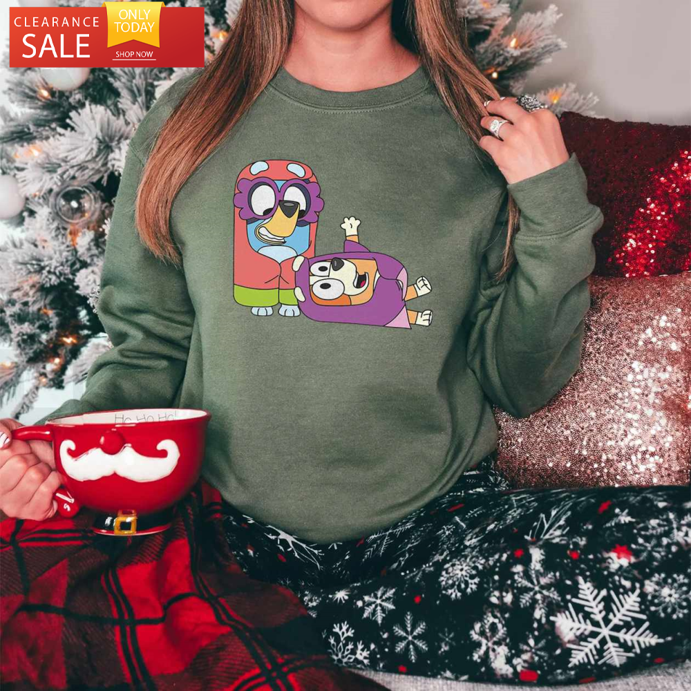 Bluey Christmas Trip Shirt Bluey and Bingo Sweatshirt - Happy Place for Music Lovers.jpg
