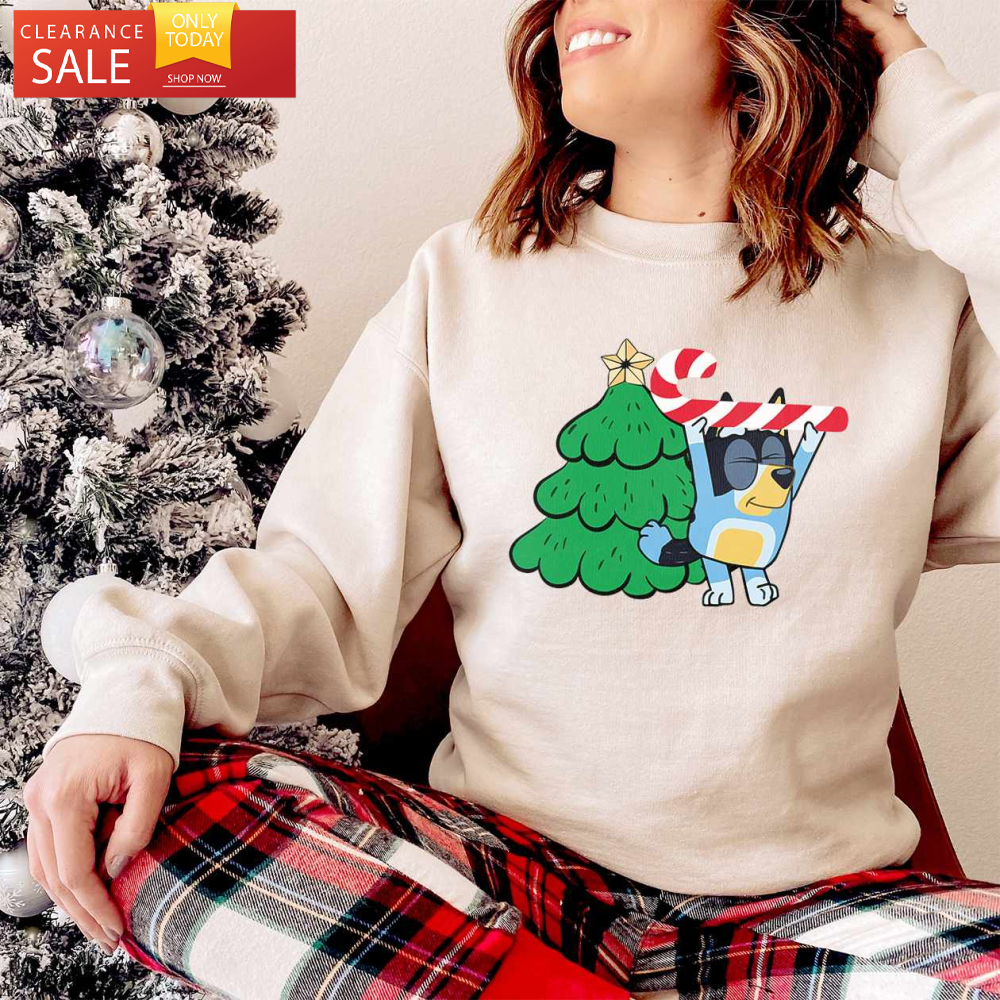 Bluey Shirt Merry Christmas Bluey Family - Happy Place for Music Lovers.jpg