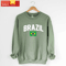 Brazil Football Shirt Brasil World Cup Sweatshirt Gift for Fans - Happy Place for Music Lovers.jpg