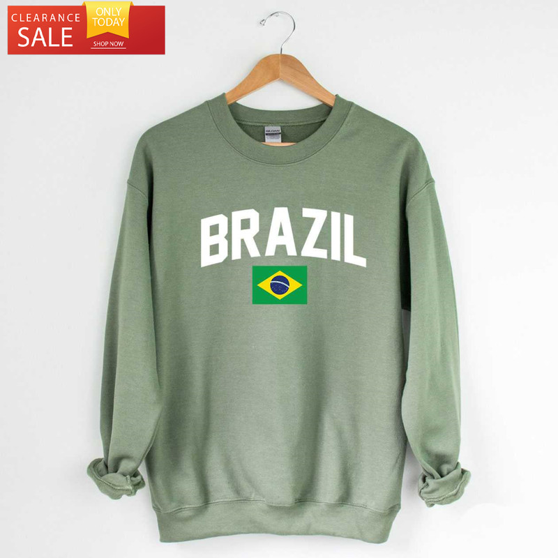 Brazil Football Shirt Brasil World Cup Sweatshirt Gift for Fans - Happy Place for Music Lovers.jpg