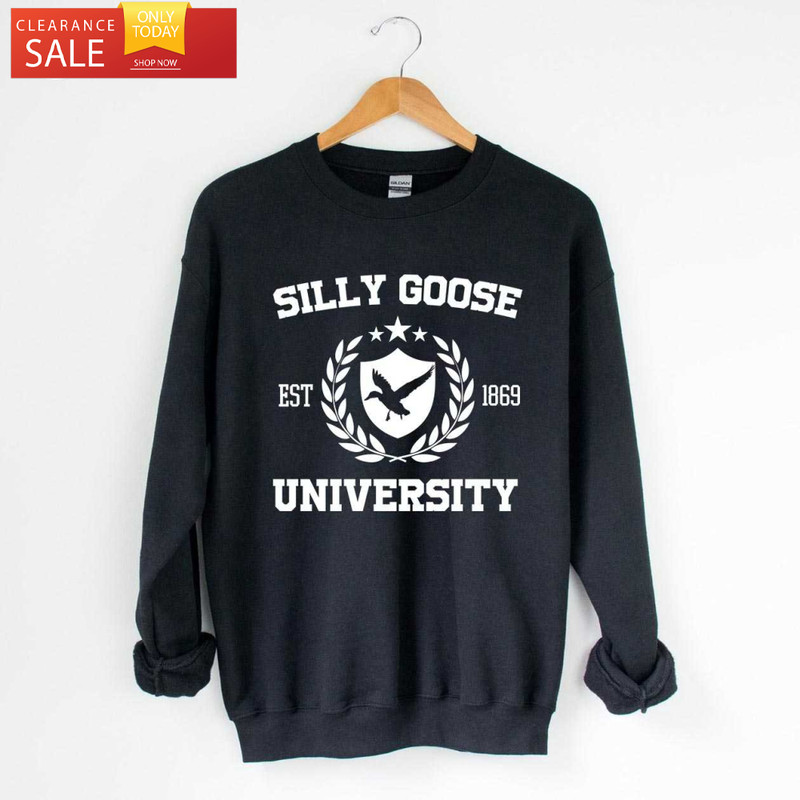 Est. 1869 Silly Goose University Sweatshirt Funny Valentines Gifts for Men - Happy Place for Music Lovers.jpg