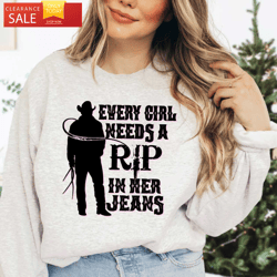 every girl needs a little rip in her jeans rip yellowstone shirt womens happy place for music lovers