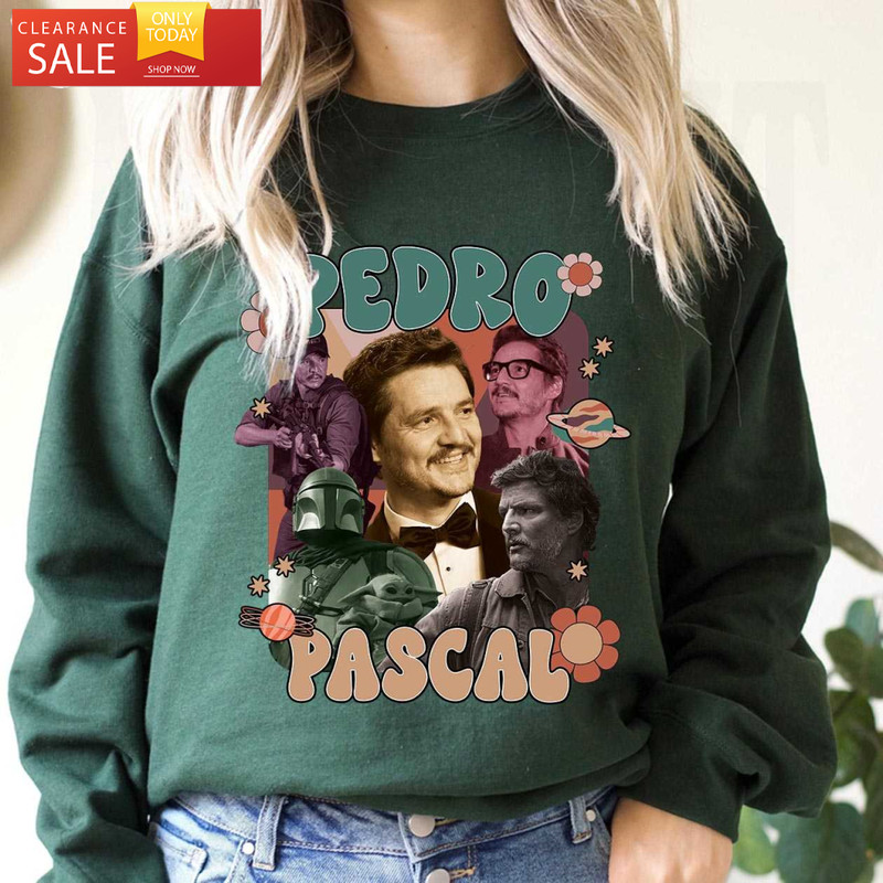 Floral Pedro Pascal Shirt Narco Pedro Pascal Fans Gift - Happy Place for Music Lovers.jpg