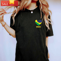 heart shape brazil flag shirt brasil gift ideas happy place for music lovers