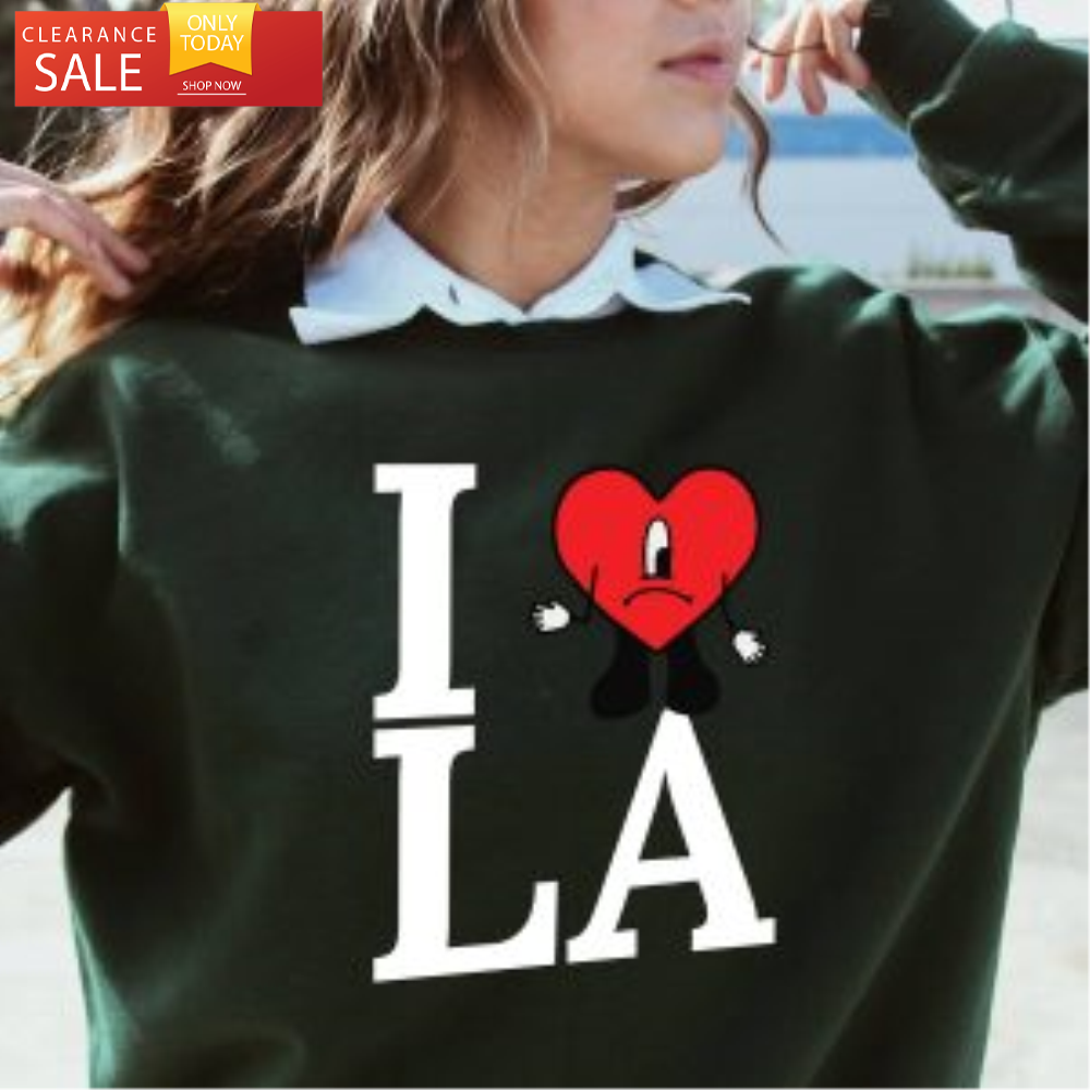 I Love LA Bad Bunny Shirt, Sofi Stadium Bad Bunny, Gifts for Bad Bunny Fans - Happy Place for Music Lovers.jpg
