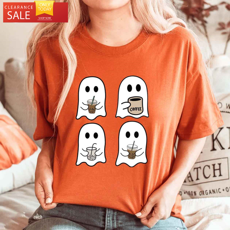 Iced Coffee Halloween Shirt Cute Spooky Gift - Happy Place for Music Lovers.jpg
