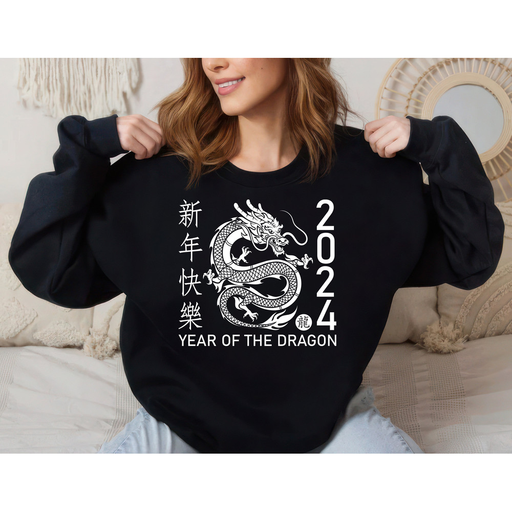 Chinese New Year 2024 Sweatshirt, Year of the Dragon Unisex Sweatshirt, Happy New Year 2024 Sweatshirt, Chinese Zodiac Lunar New Year Shirt 3.jpg