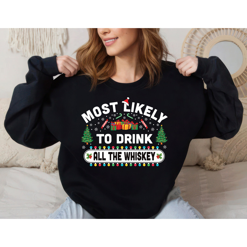 Custom Most Likely To Christmas Sweatshirt, Family Christmas Unisex Sweatshirt, Funny Christmas Sweatshirt, Most Likely Matching Shirt 4.jpg