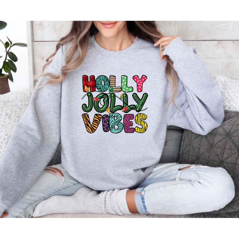 Holly Jolly Merry Christmas Sweatshirt, Family Christmas Unisex Sweatshirt, Funny Christmas Sweatshirt, Christmas Party Shirt.jpg