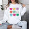 Retro Valentines Day Sweatshirt, Conversation Hearts Unisex Sweatshirt, Love Heart Sweatshirt, Cute Teacher Sweater, Gift For Her, Teacher.jpg