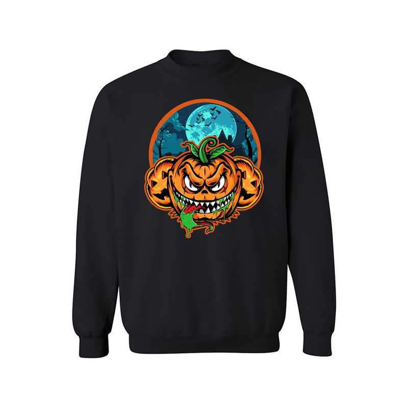 Scary Pumpkin Sweatshirt, Halloween Pumpkin Unisex Sweatshirt, Jack-o-Lantern Sweatshirt, Spooky Season Fall Shirt.jpg