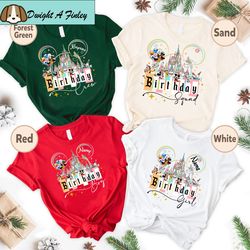 custom disney birthday comfort colors shirt, disney birthday girl, disney birthday squad, disney birthday trip