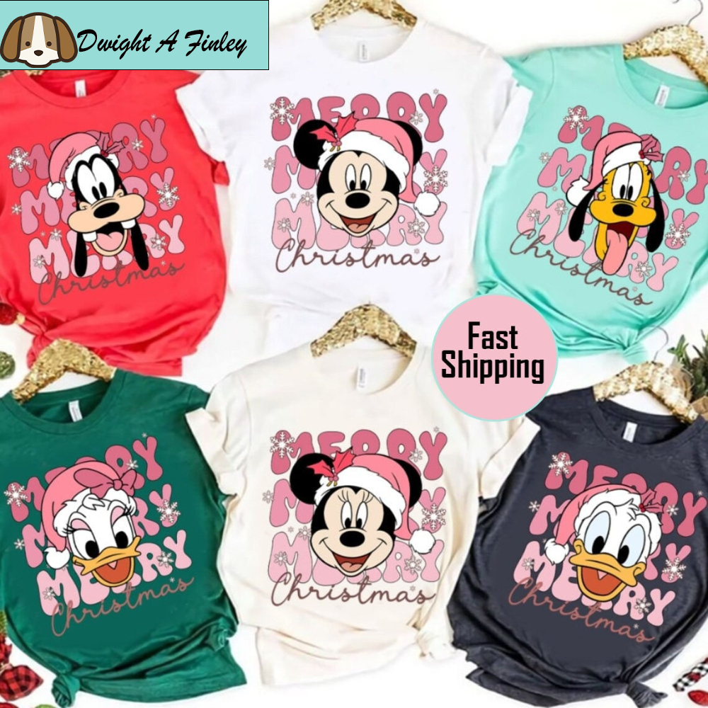 Disney Family Christmas Shirt, Family Christmas Matching shirt, Custom Disneyland Christmas t-shirt, Disney Character Christmas shirt family 1.jpg