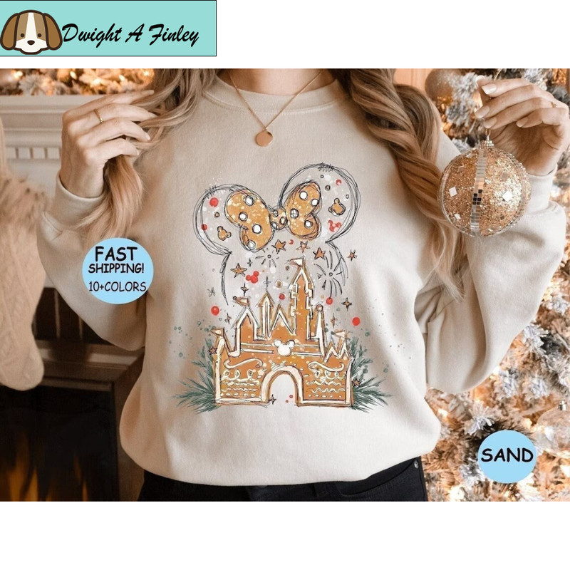 Disney Gingerbread Castle Shirt, Christmas Castle Shirt, Disney Christmas Shirt, Mickey Christmas Shirt, Disney Christmas Family Shirts, 1.jpg