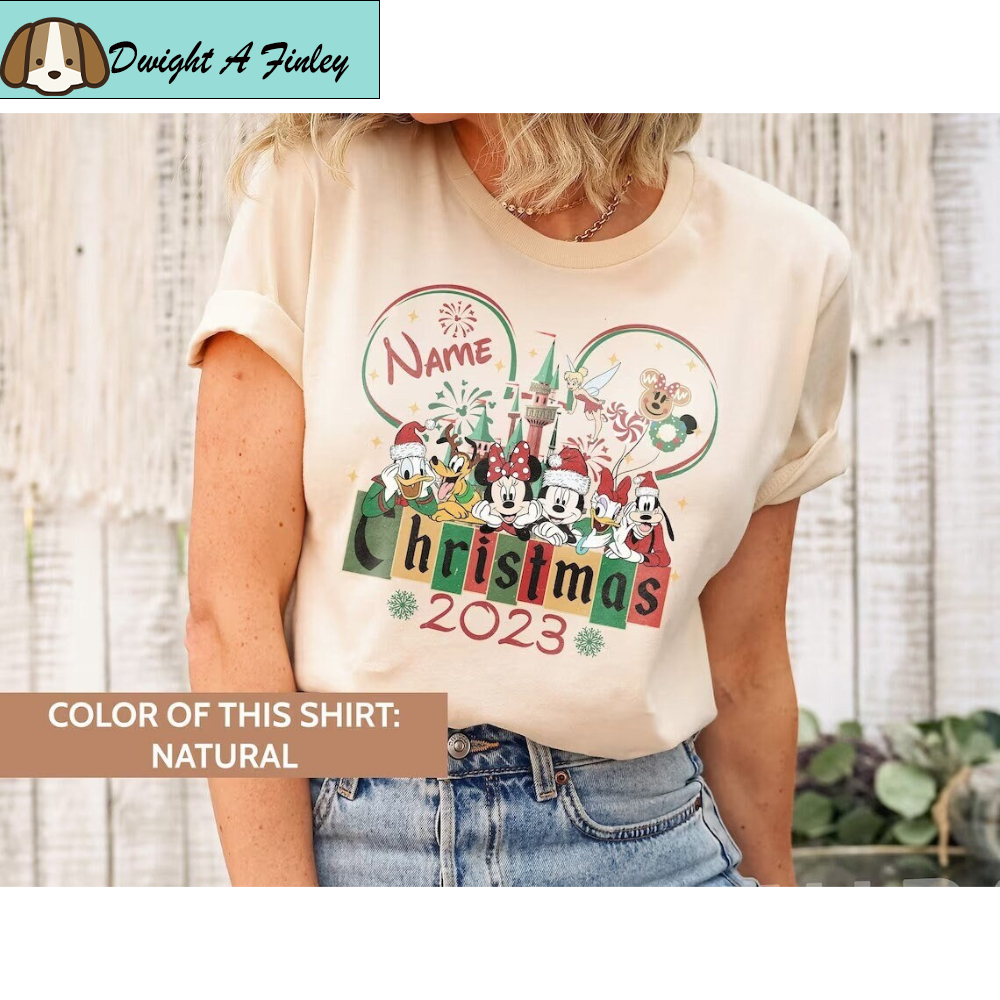 Disney Trip Christmas 2023 Custom Name Family Shirts, Disney Matching Family Christmas, Christmas Pajamas, WDW Disneyland Christmas Party.jpg