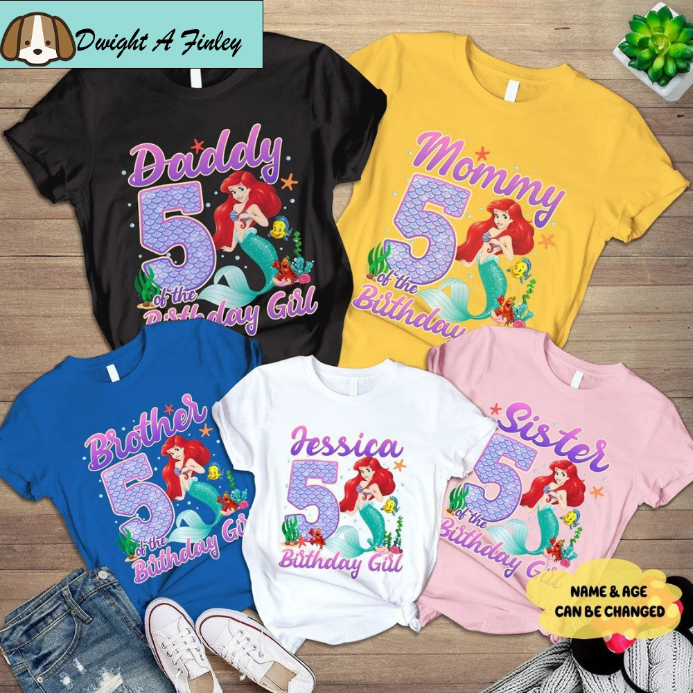 Little Mermaid Ariel Birthday Shirt Princess Ariel Birthday Shirt Ariel The Little Mermaid Birthday Gifts, Birthday Girl Shirt 1.jpg