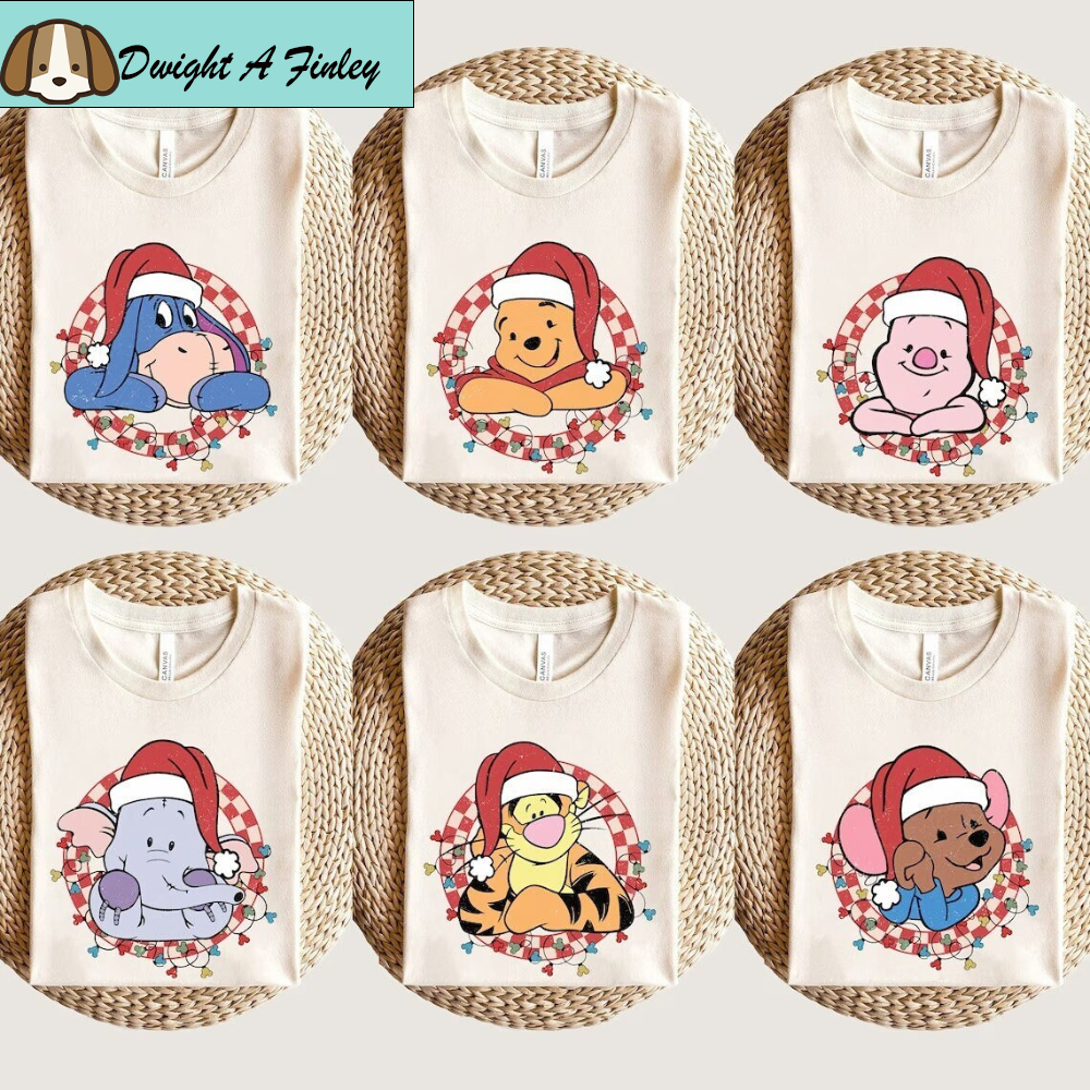 Retro Disney Winnie The Pooh Christmas Shirt, Christmas Family Shirts, Disney Christmas Shirt, Disney Christmas Group Shirt, Christmas Shirt.jpg