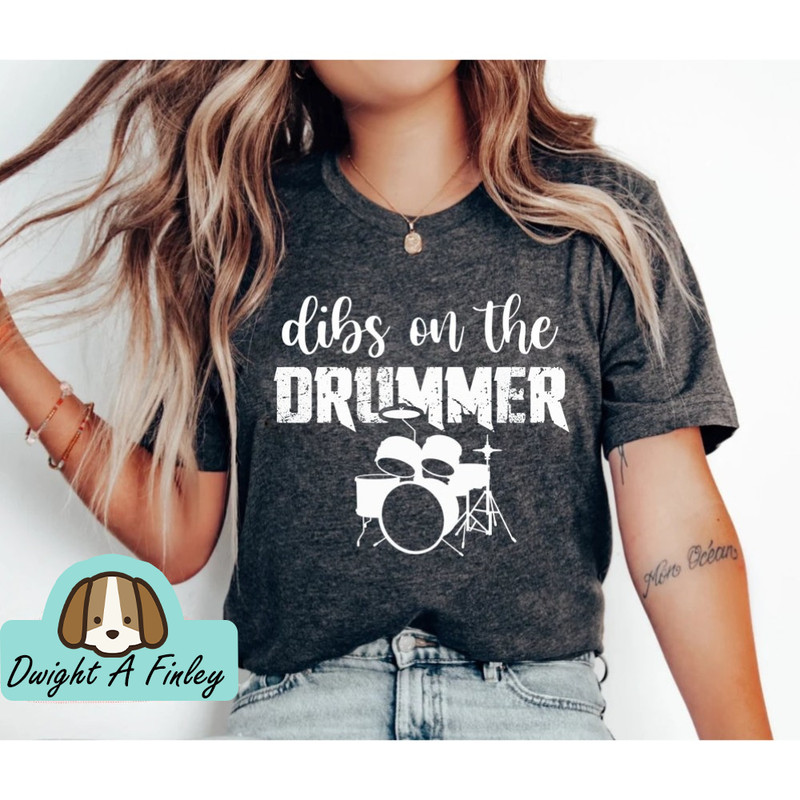 Drummer T-Shirt Drummer Gift Drumming Shirt Percussionist Musician Shirt Band Shirt Funny Wife Shirt Girlfriend Shirt Music Band Shirt Rock 1.jpg