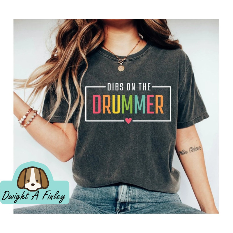 Drummer T-Shirt Drummer Gift Drumming Shirt Percussionist Musician Shirt Band Shirt Funny Wife Shirt Girlfriend Shirt Music Band Shirt Rock.jpg