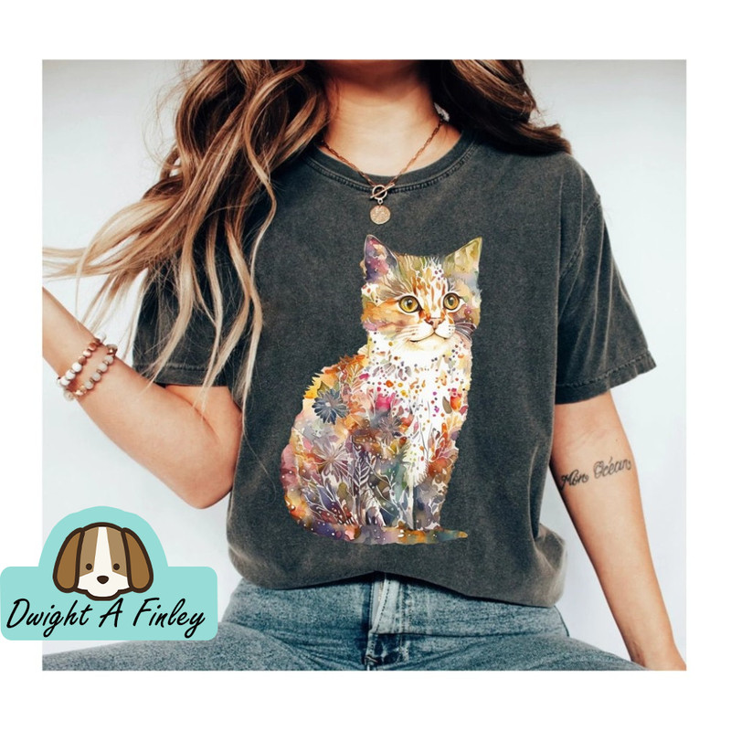 Floral Cat Shirt Cat Mom Shirt Cat Lover Gift Funny Cat Shirt Cat TShirt Cat Mom Gift Cat Mama Shirt Cat Mom.jpg