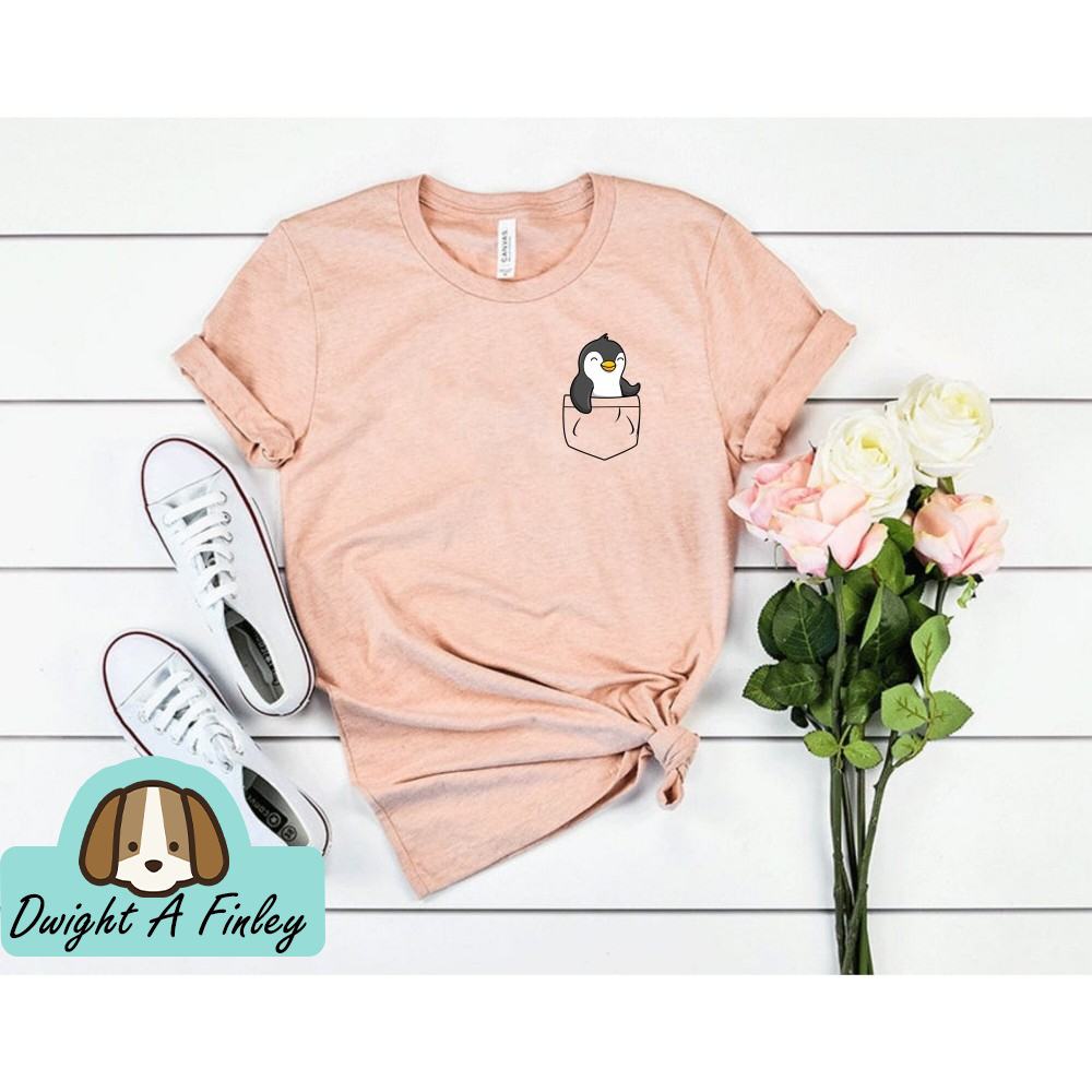 Funny Penguin Shirt Penguin TShirt Penguin Pocket Tee Penguin Lover Shirts Penguin Lover Gift Cute Penguin T Shirt Penguin Women Shirt OK.jpg