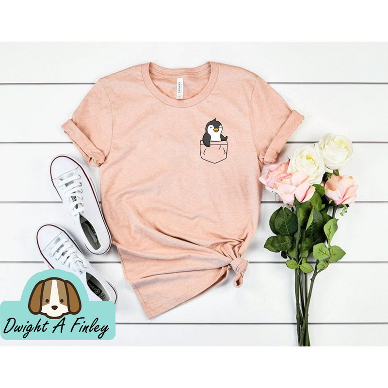 Funny Penguin Shirt Penguin TShirt Penguin Pocket Tee Penguin Lover Shirts Penguin Lover Gift Cute Penguin T Shirt Penguin Women Shirt OK.jpg