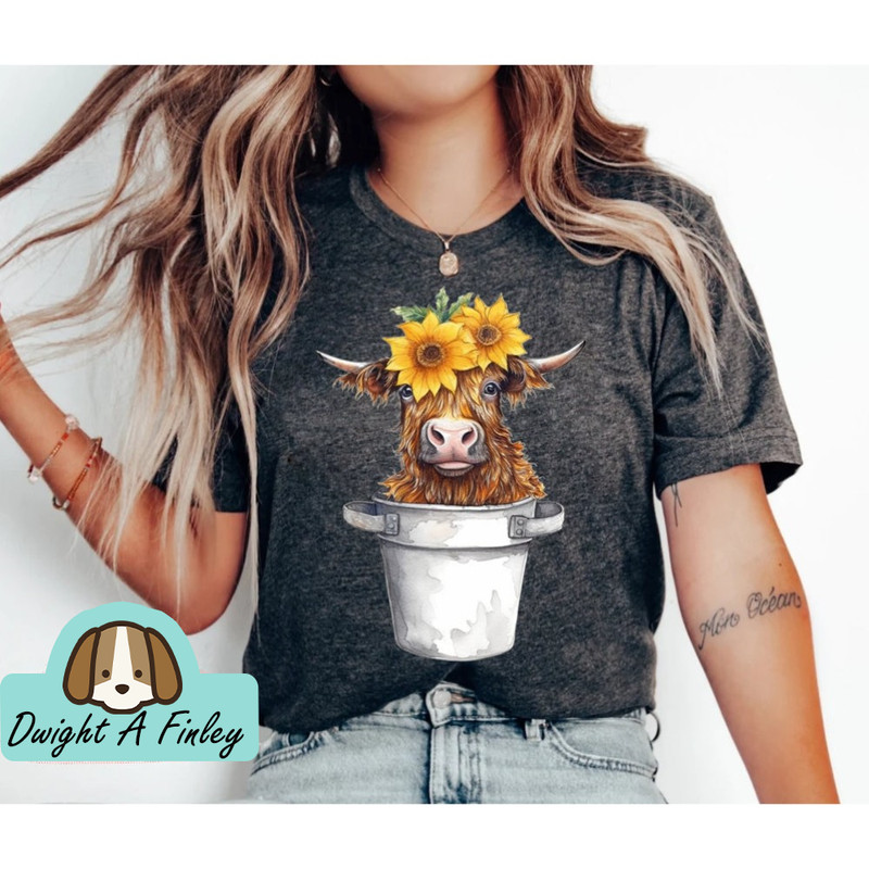 Highland Cow Shirt, Western Shirt, Country Shirt, Cow T-shirt, Farm Shirt, Country Music, Cowgirl Shirt, Southern Shirt Rodeo Shirt Boho Tee 1.jpg