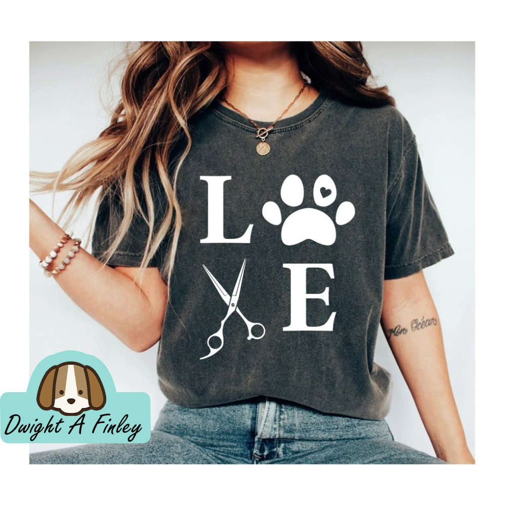 LOVE Dog Groomer Shirt, Gift For Dog Groomer, Dog Groomer Tshirt, Dog Groomer Gift, Dog Lover shirt Pet Groomer shirt Dog Shirt.jpg