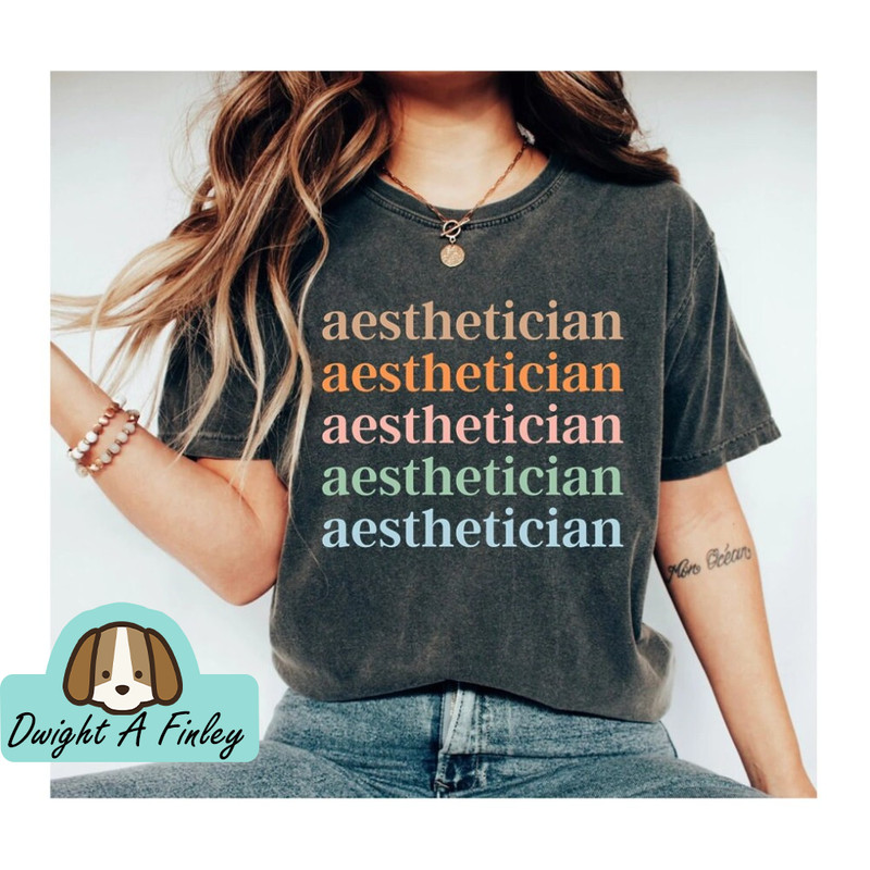 Retro Vintage Aesthetician T-shirt Shirts for Dental Hygienists, Cute Spa Skin Magician Shirts Spa Coworker Gift Skincare Cosmetology.jpg