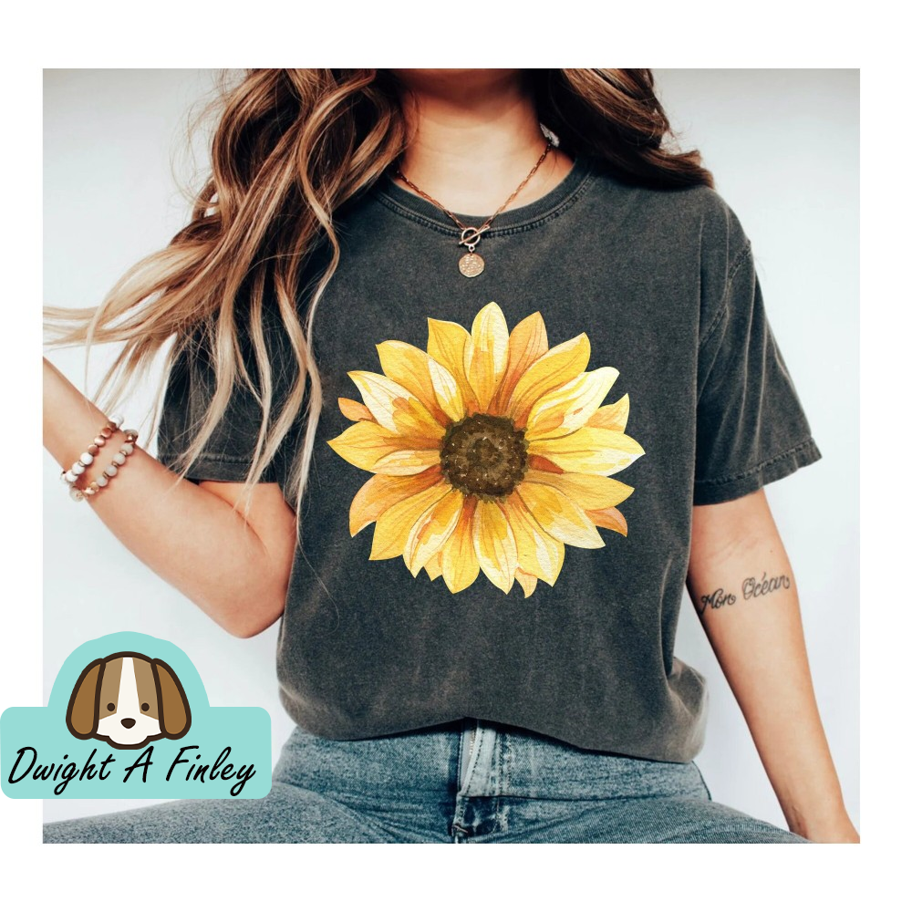Watercolor Sunflower Shirt, Sunflower Shirt, Sunflower Gifts, Flower Shirt, Botanical Shirt, Garden Shirt, Wildflower Shirt, Sunflower Tee 1.jpg