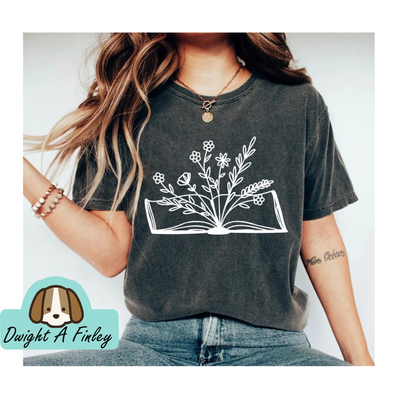Wildflowers Book Shirt Book Lovers T-shirt Gift for Book Lover Gift For Bookish Book Sellers Gift Gift For Teachers Readers' T-shirt 1.jpg