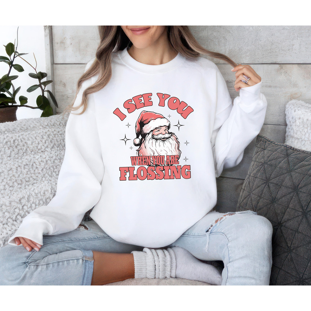 Dental Christmas Sweatshirt, Christmas Dental Hygienist Holiday Unisex Sweatshirt, Orthodontic Office Staff Sweater, Xmas Santa Dental Shirt.jpg