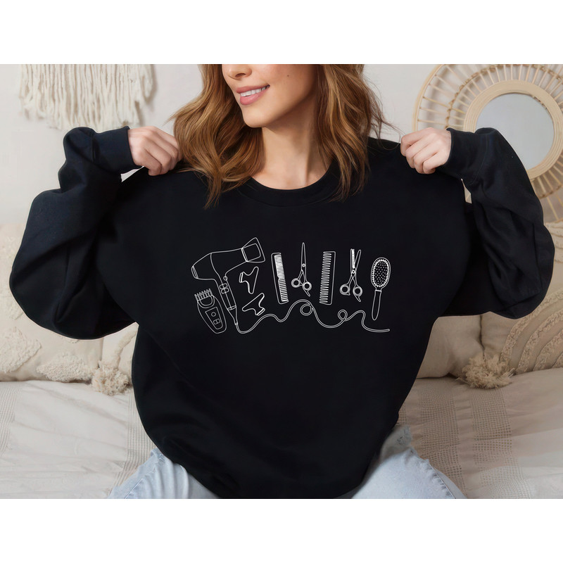 Hair Stylist Sweatshirt, Hair Dresser Sweatshirt, Hairdresser Unisex Sweater, Hair Therapist Sweatshirt, Hairdresser, Hairstylist Gift.jpg